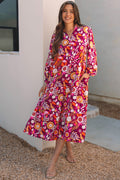 Purple Collared Tiered Flowy Long Dress 🇺🇸
