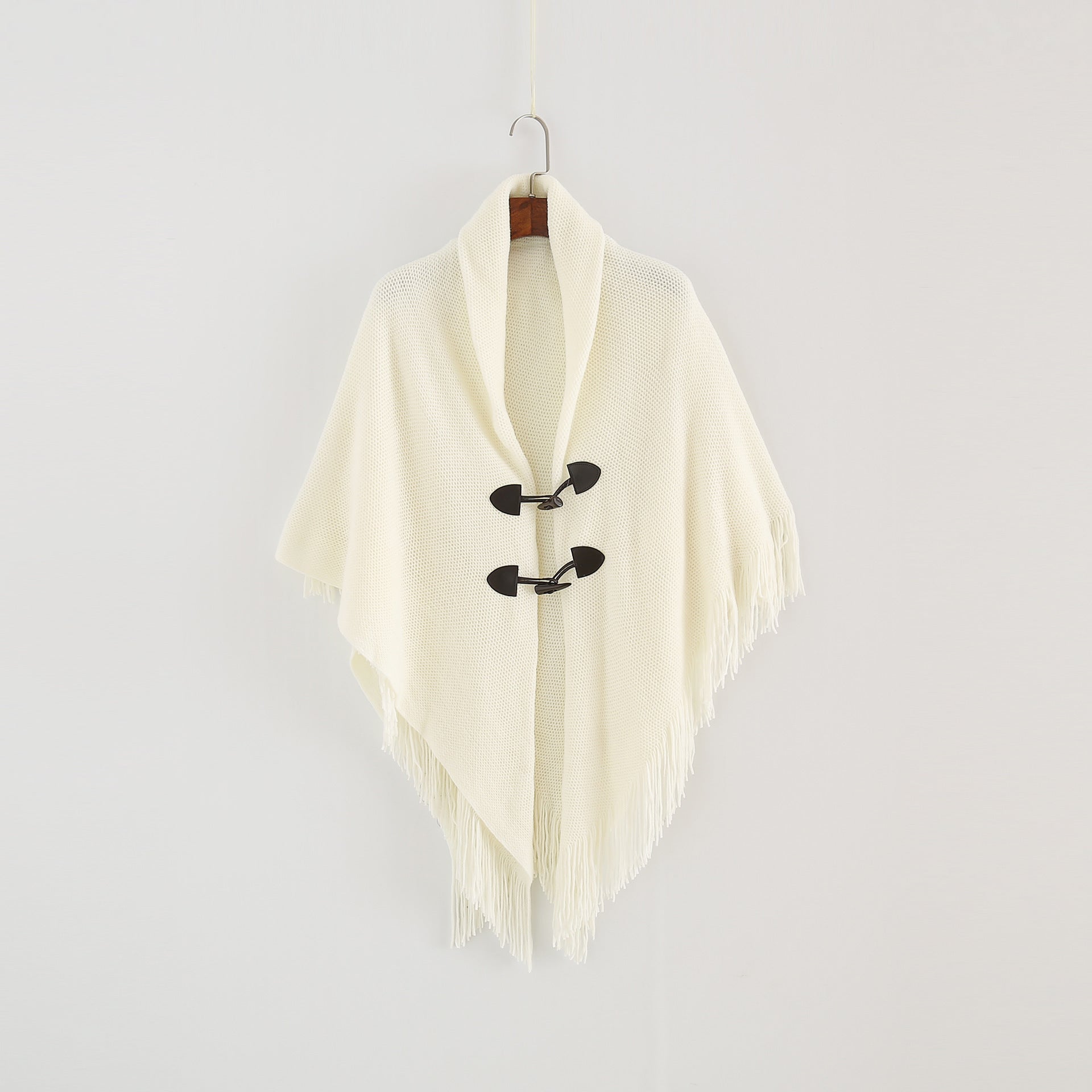 Winter Loose Kimono Cardigan Women Long Sleeveless Hat Poncho Solid Color Magic Shawl Knitted Sweater 🇨🇳