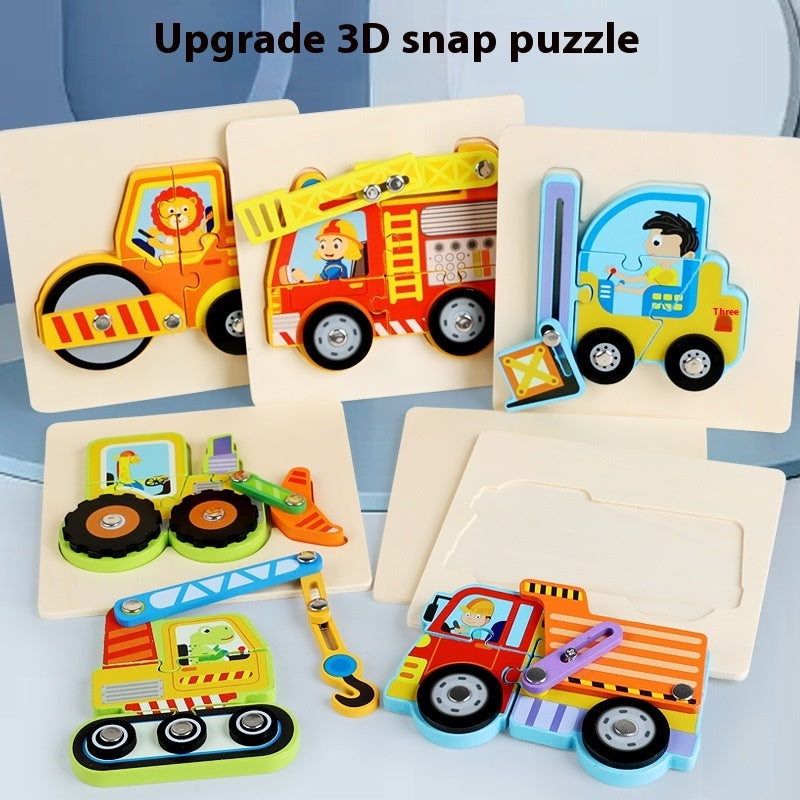 Children Early Childhood Education Develop Wooden Traffic Puzzle Toys 🇨🇳