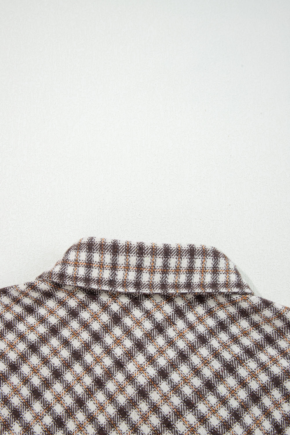 Casual Contrast Corduroy Flap Pocket Patchwork Plaid Shacket 🇺🇸