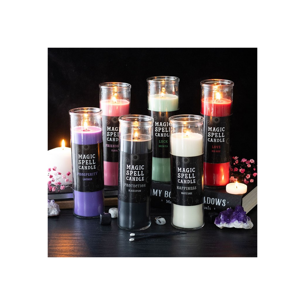 Happiness White Sage Magic Spell Tube Candle 🇬🇧