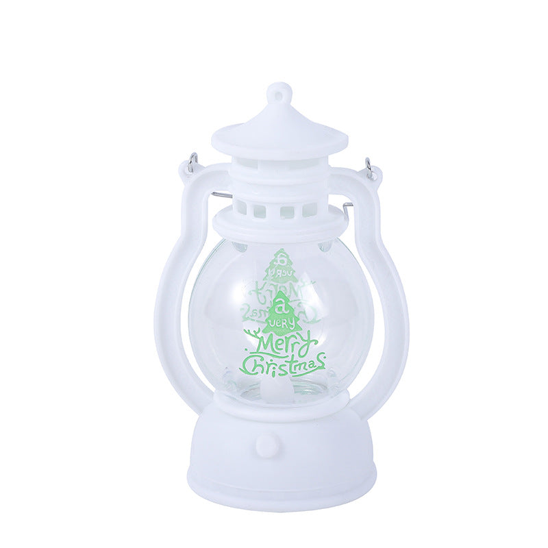 Christmas decoration LED luminous small oil lamp desktop ornament hand-held wind lamp 🇨🇳