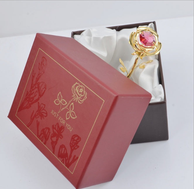 Roses With Diamonds Qixi Gift For Wives And Lovers Home Crafts Decorations 🇨🇳