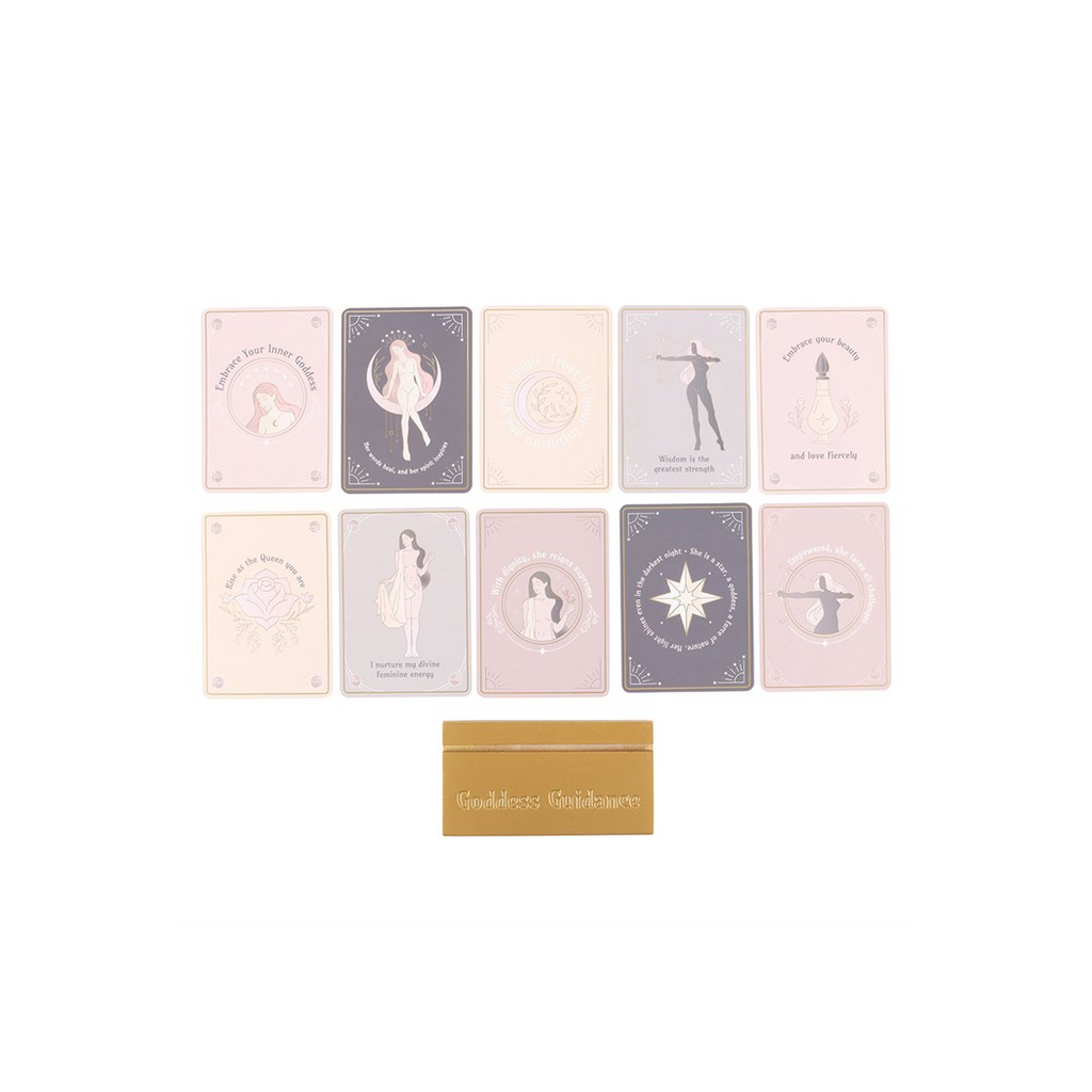 Goddess Energy Affirmation Cards with Wooden Stand 🇬🇧