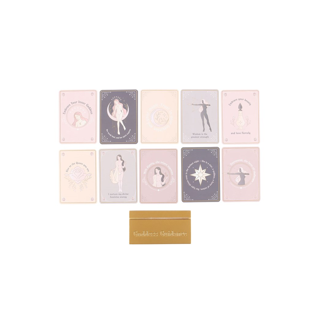 Goddess Energy Affirmation Cards with Wooden Stand 🇬🇧