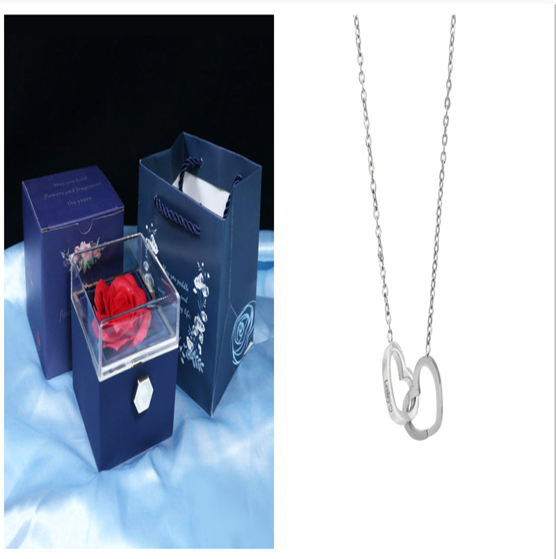 Rotating Soap Flower Rose Gift Box Creative Rotating Rose Jewelry Packaging Box 🇨🇳