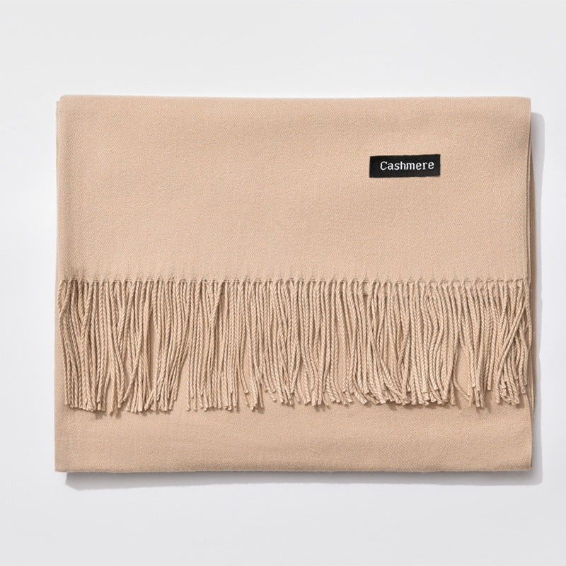 Autumn and winter fringed cashmere scarf 🇨🇳