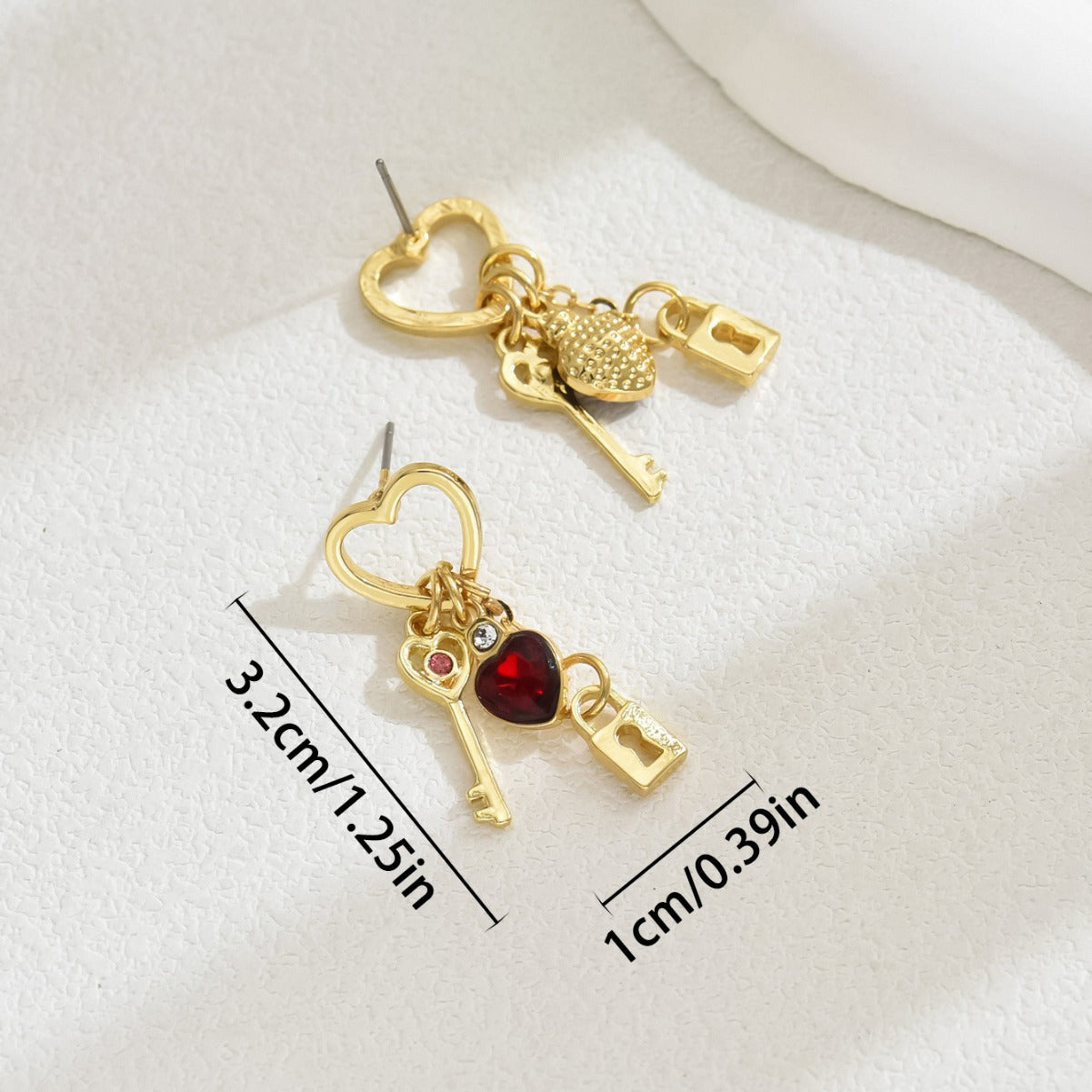 Luxury Love Earrings With Rhine Stone Lock Series Diamond 🇨🇳