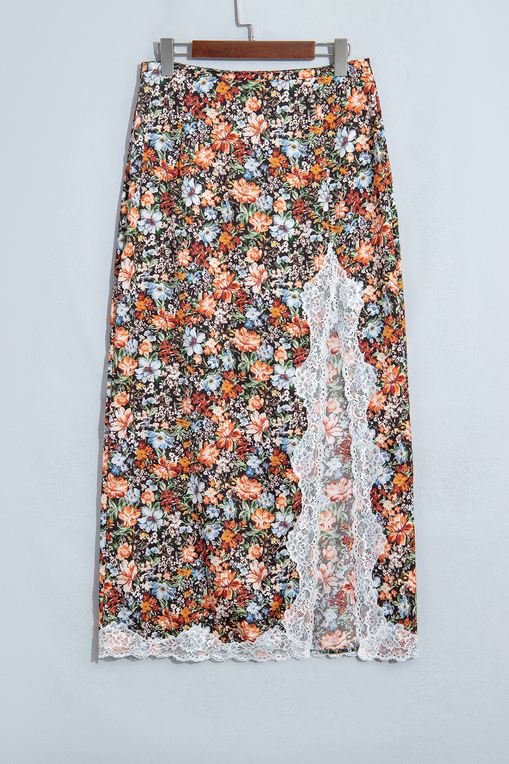 Multicolour Cheetah Print Trim Split Long Western Skirt 🇺🇸
