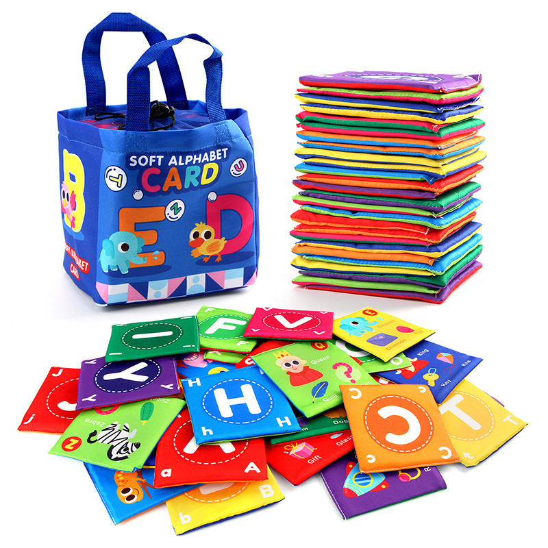 New Baby Early Education Enlightenment Animal Alphanumeric Cognitive Card Cloth Book Buggy Bag 🇨🇳