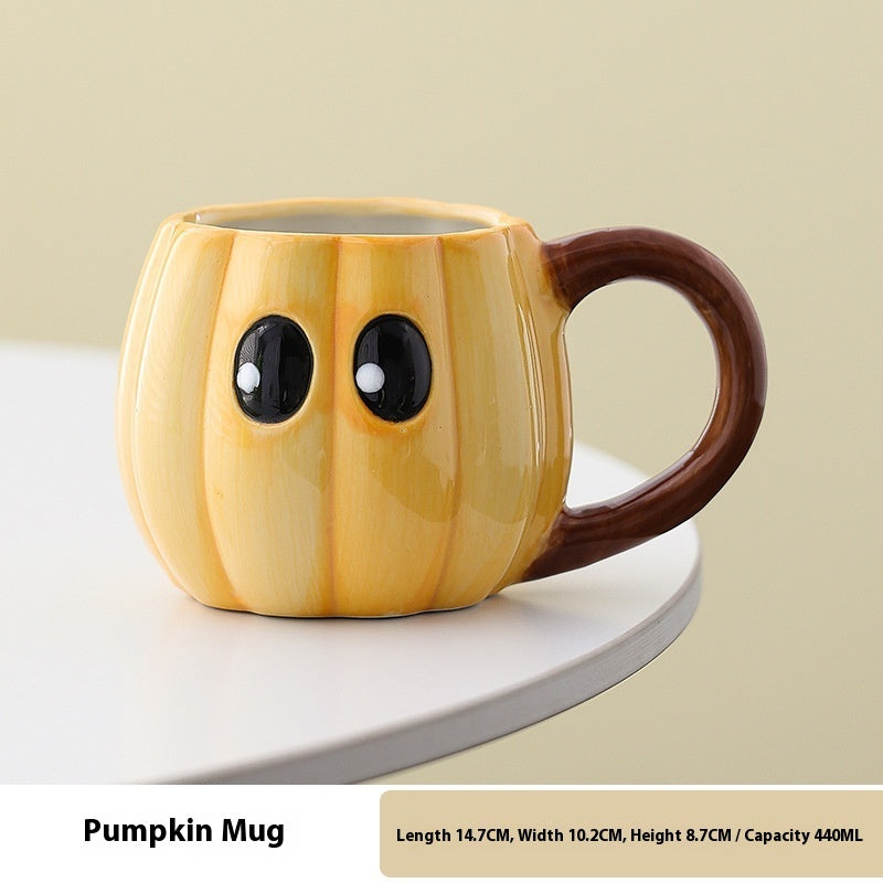 Cute Ghost Pumpkin Mug Halloween Ceramic Cup 🇨🇳