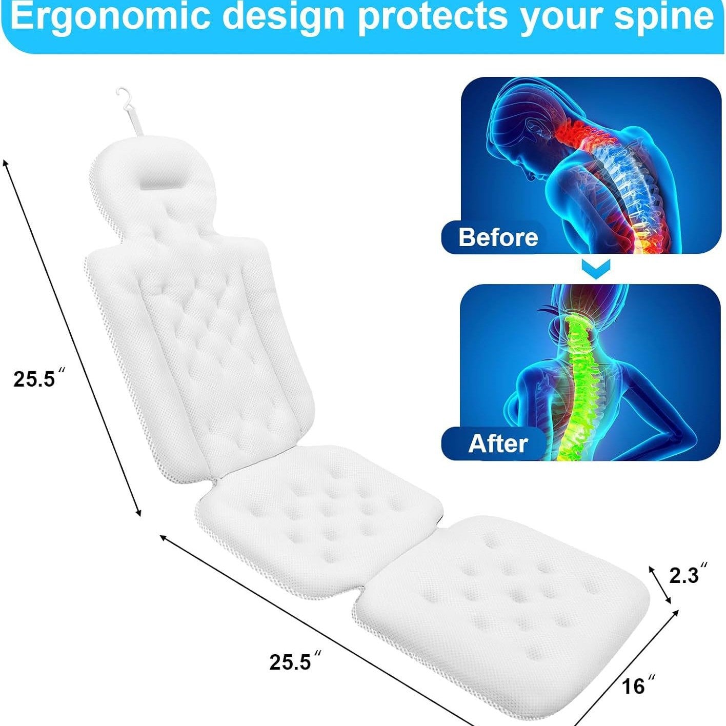 Bathroom Pillow Hotel Suction Cup Bath Bath Pillow 🇨🇳