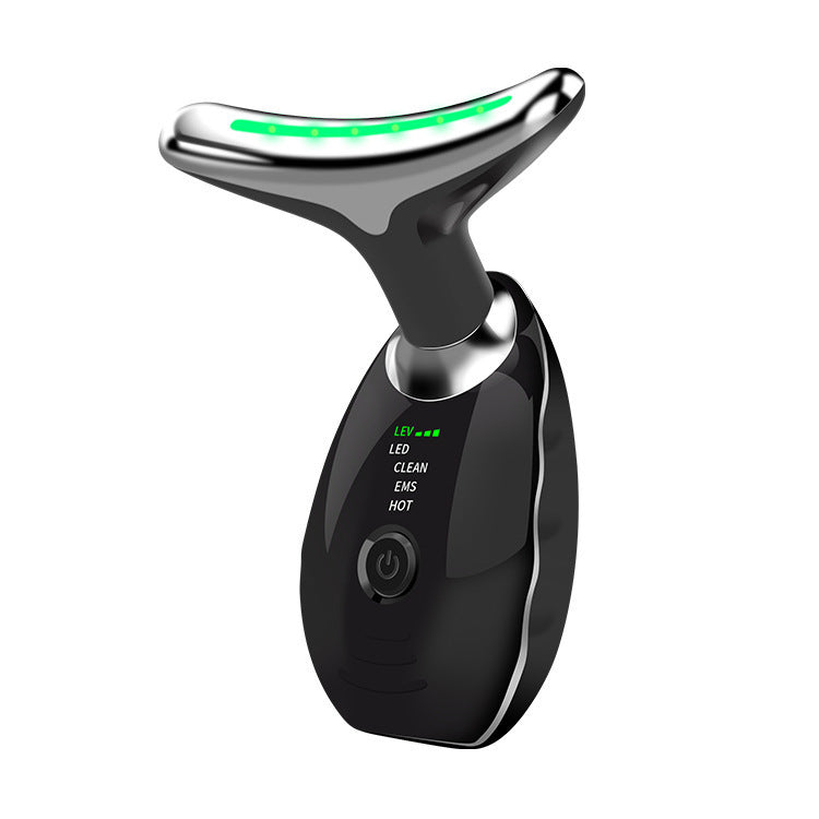Neck Face Beauty Device Colorful LED Photon Therapy Skin Tighten Reduce Double Chin Anti Wrinkle Remove Lifting Massager 🇨🇳