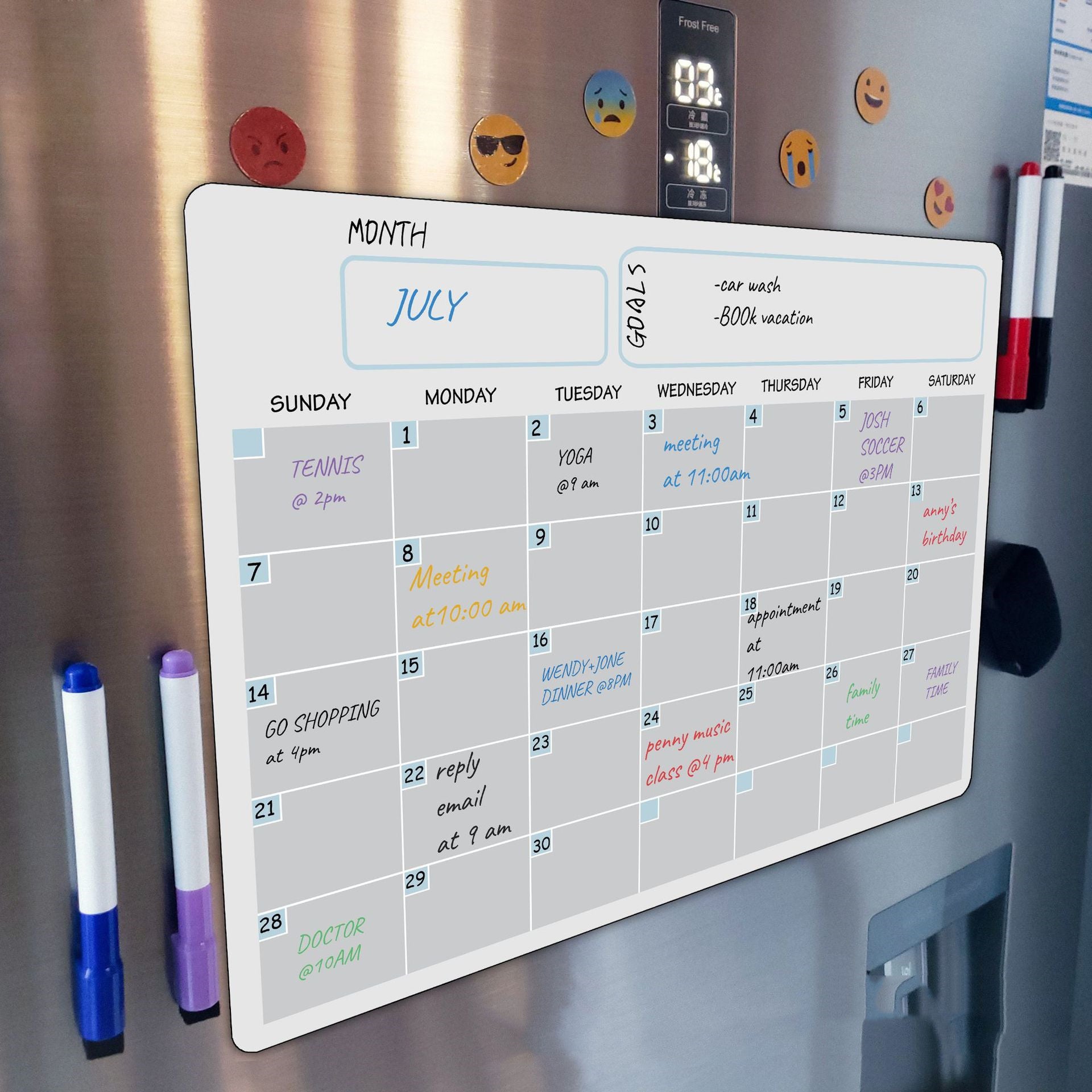 A3 Month Week Planner Magnetic Calendar Refrigerator Magnet 🇨🇳