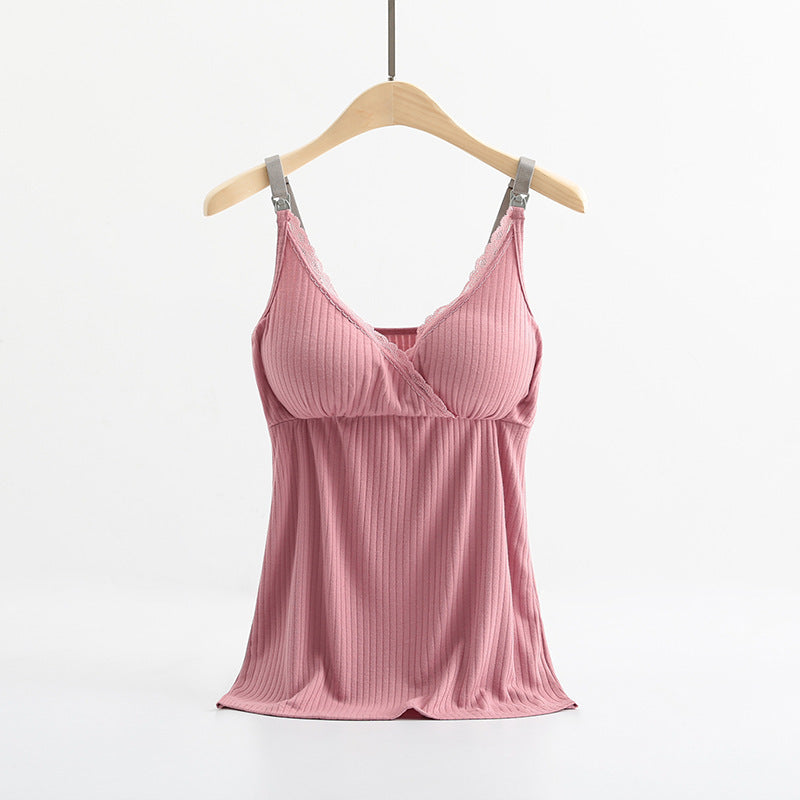 Breast feeding vest with cross elastic bra 🇨🇳