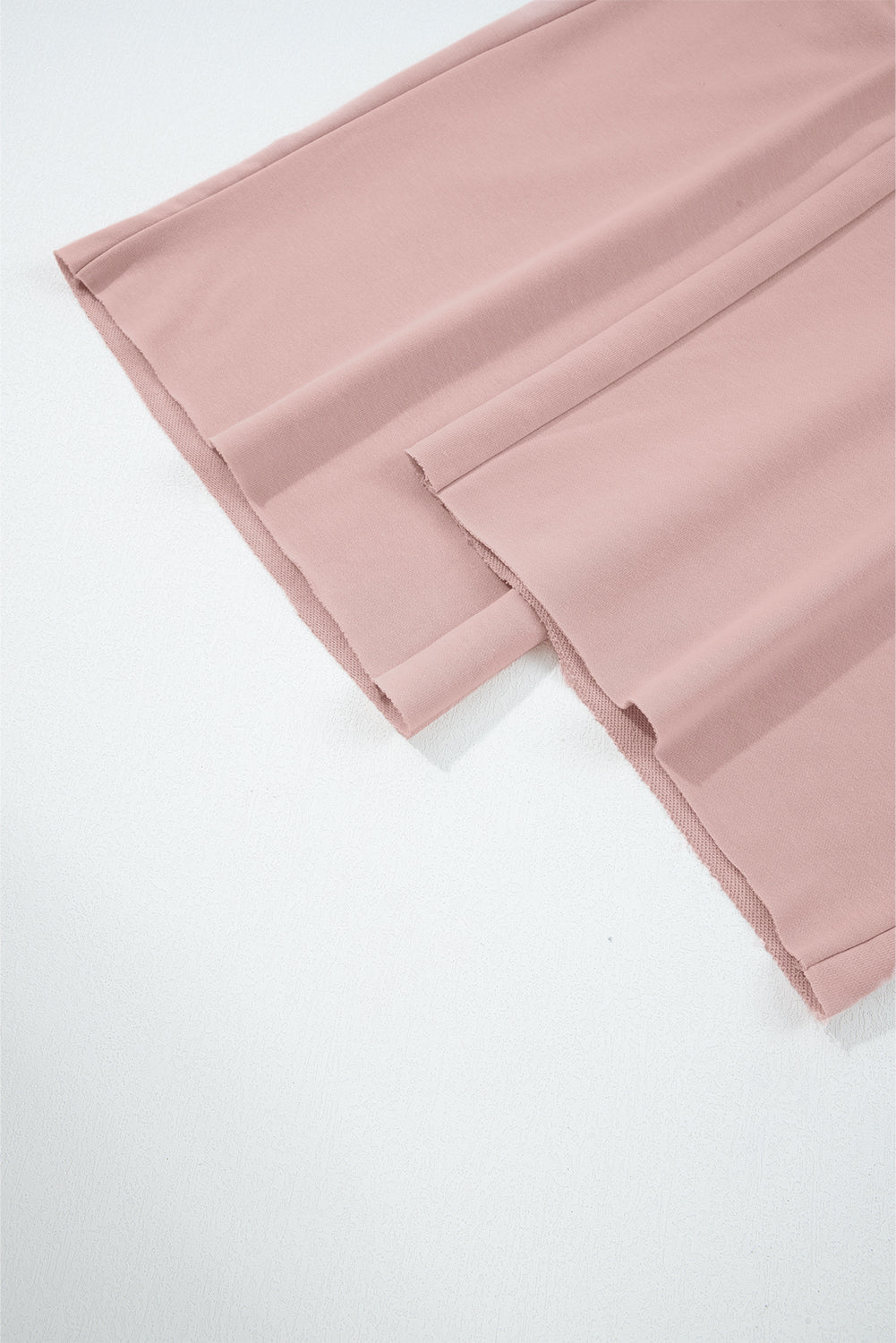 Light Pink Drop Shoulder Puff Sleeve Crop Pullover Drawstring Wide Leg Pants Set 🇺🇸