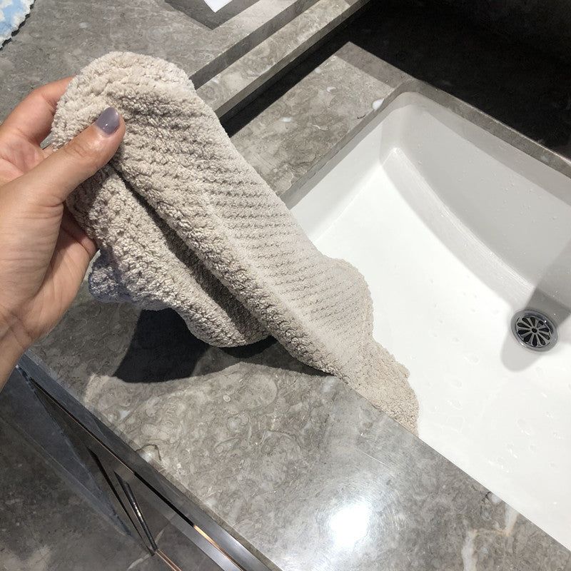 Coral Fleece Pineapple Grid Absorbent Towel Bath Towel Combination Set 🇨🇳