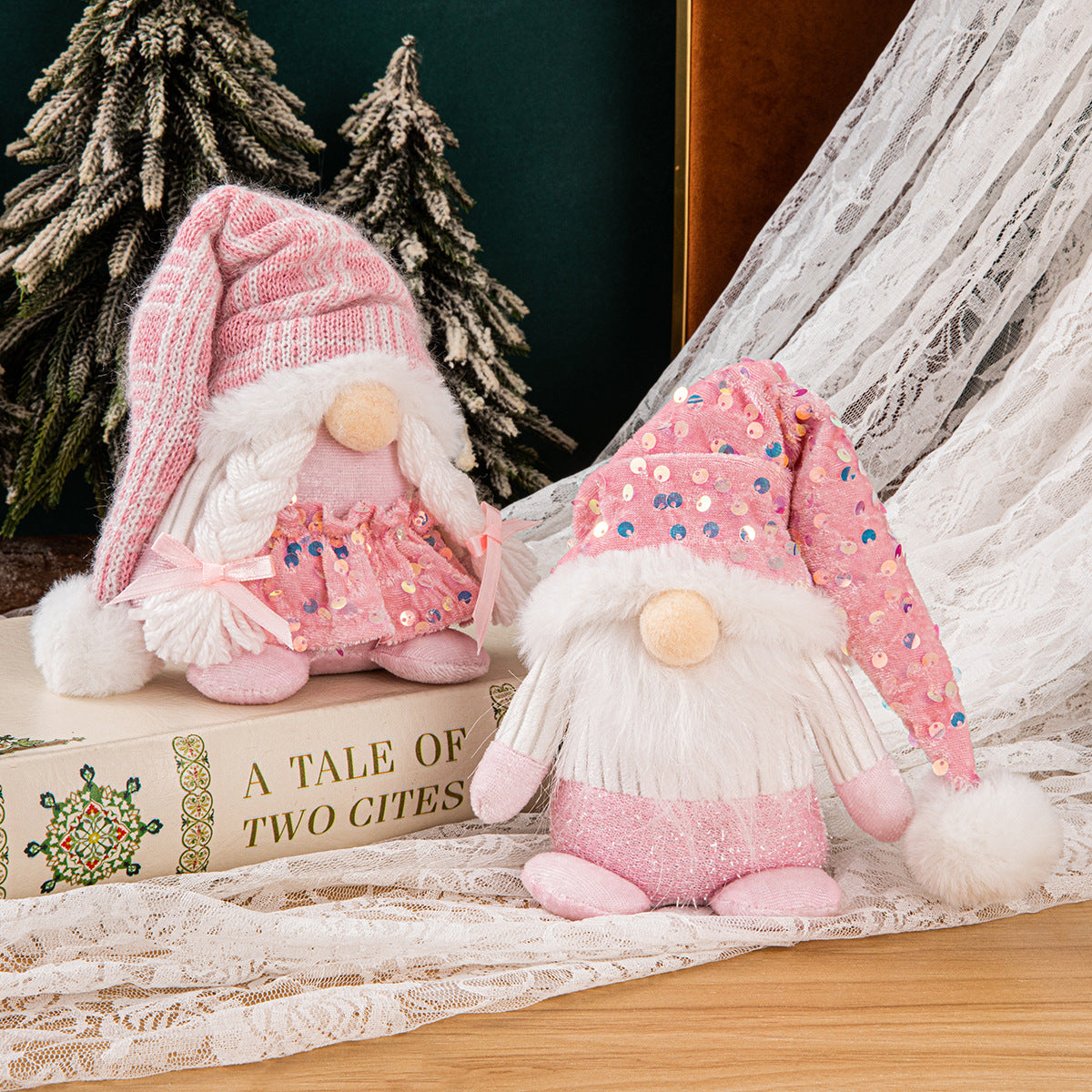 Christmas Decorations Sequins Couple Ornaments 🇨🇳