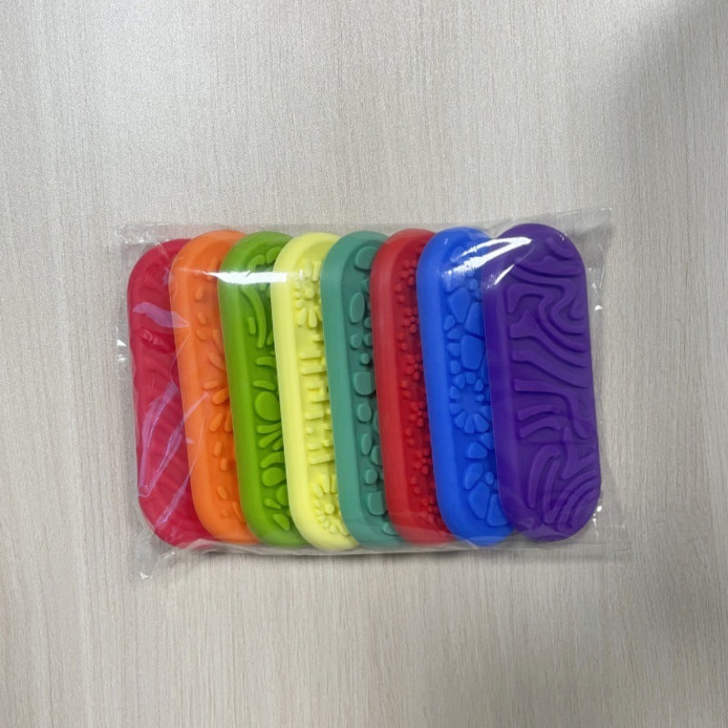 Fidget Toys Sensory Stones For Kids Soft Silicone Textured Stress-Relief Toy 🇨🇳