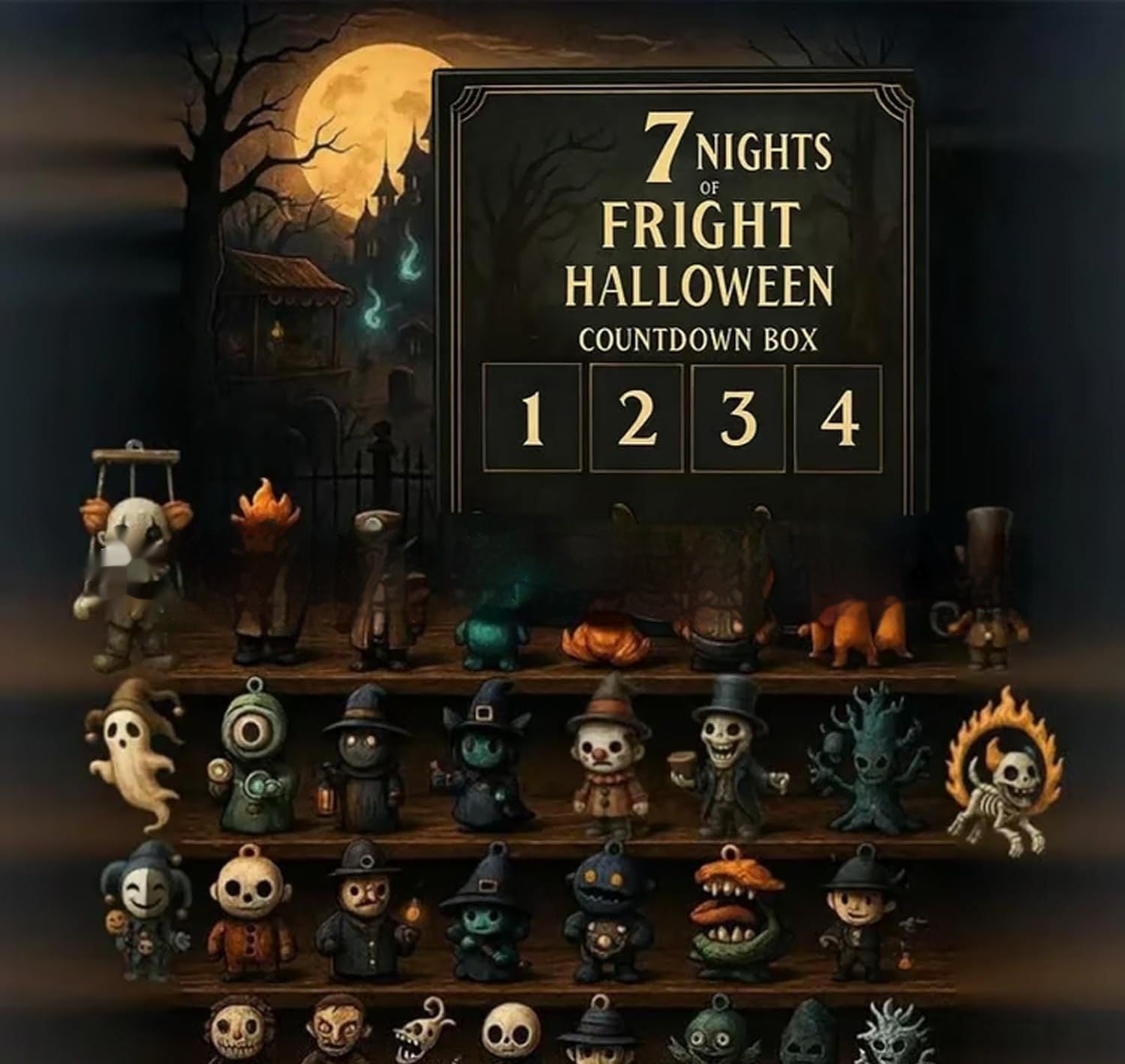 31 Night Scare Halloween Countdown Box With Doll Advent Countdown Blind Box 🇨🇳