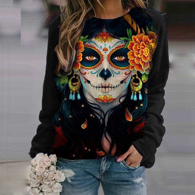 Halloween print sweatshirt 🇨🇳