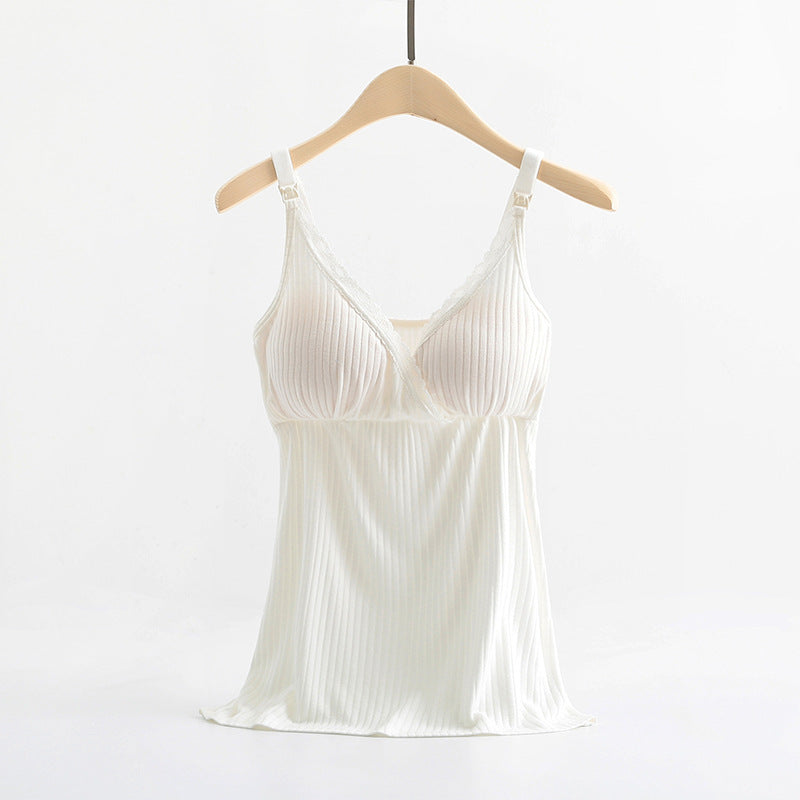 Breast feeding vest with cross elastic bra 🇨🇳