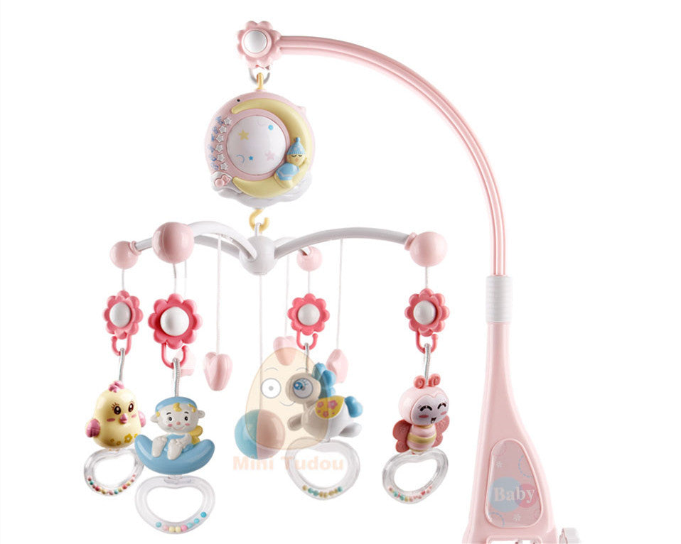 Baby Rattles Crib Mobiles Toy Holder Rotating Mobile Bed Bell Musical Box Projection Newborn Infant Baby Boy Toys 🇨🇳