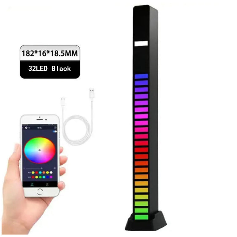 App Bluetooth Pickup Light Voice Control Creative RGB Induction Light Led Desktop Car Atmosphere Music Usb Rhythm Light Bar 🇨🇳