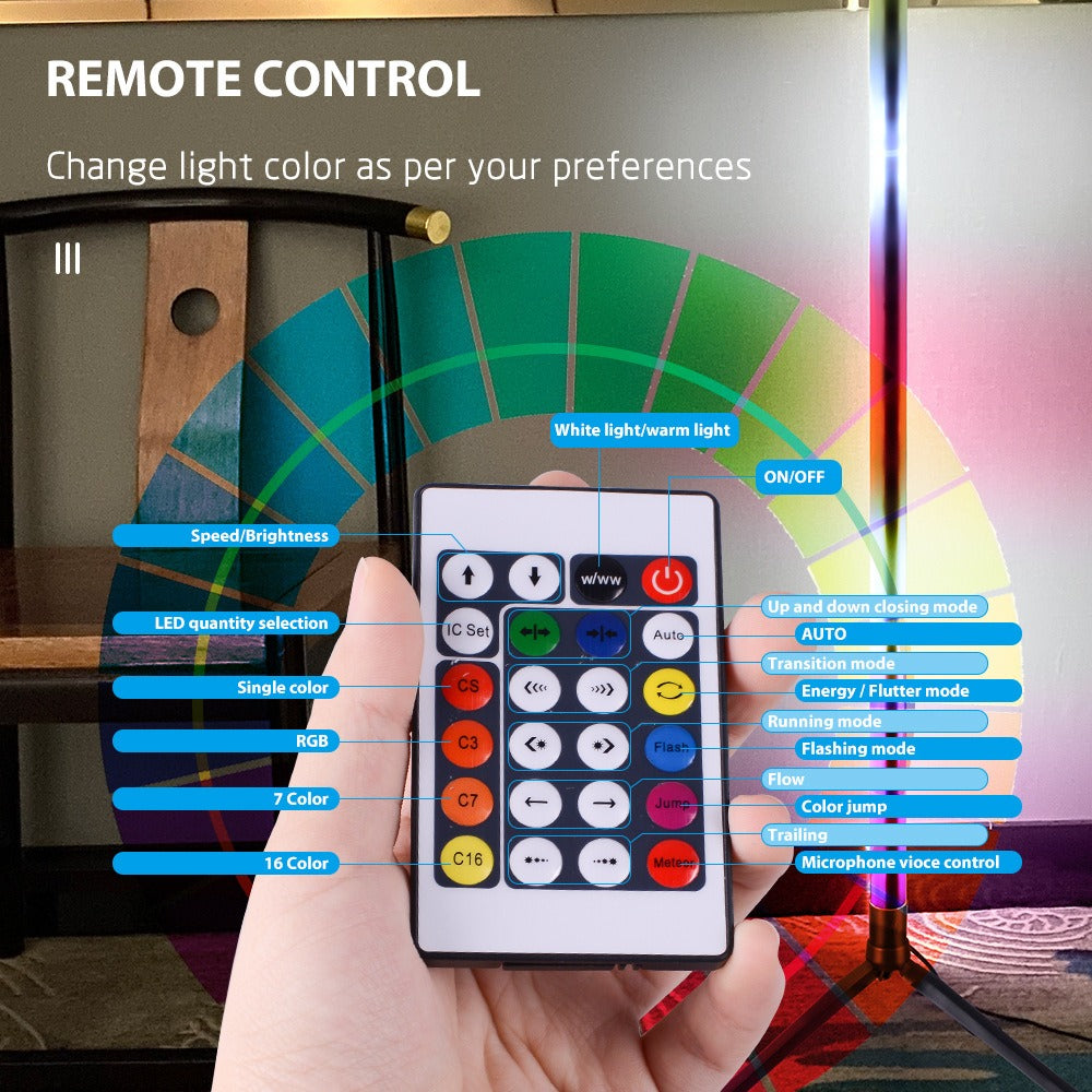 New Wall Corner Ambient Light Remote APP Control USB Floor Lamp Splicing Portable Stick RGB Corner Light 🇨🇳