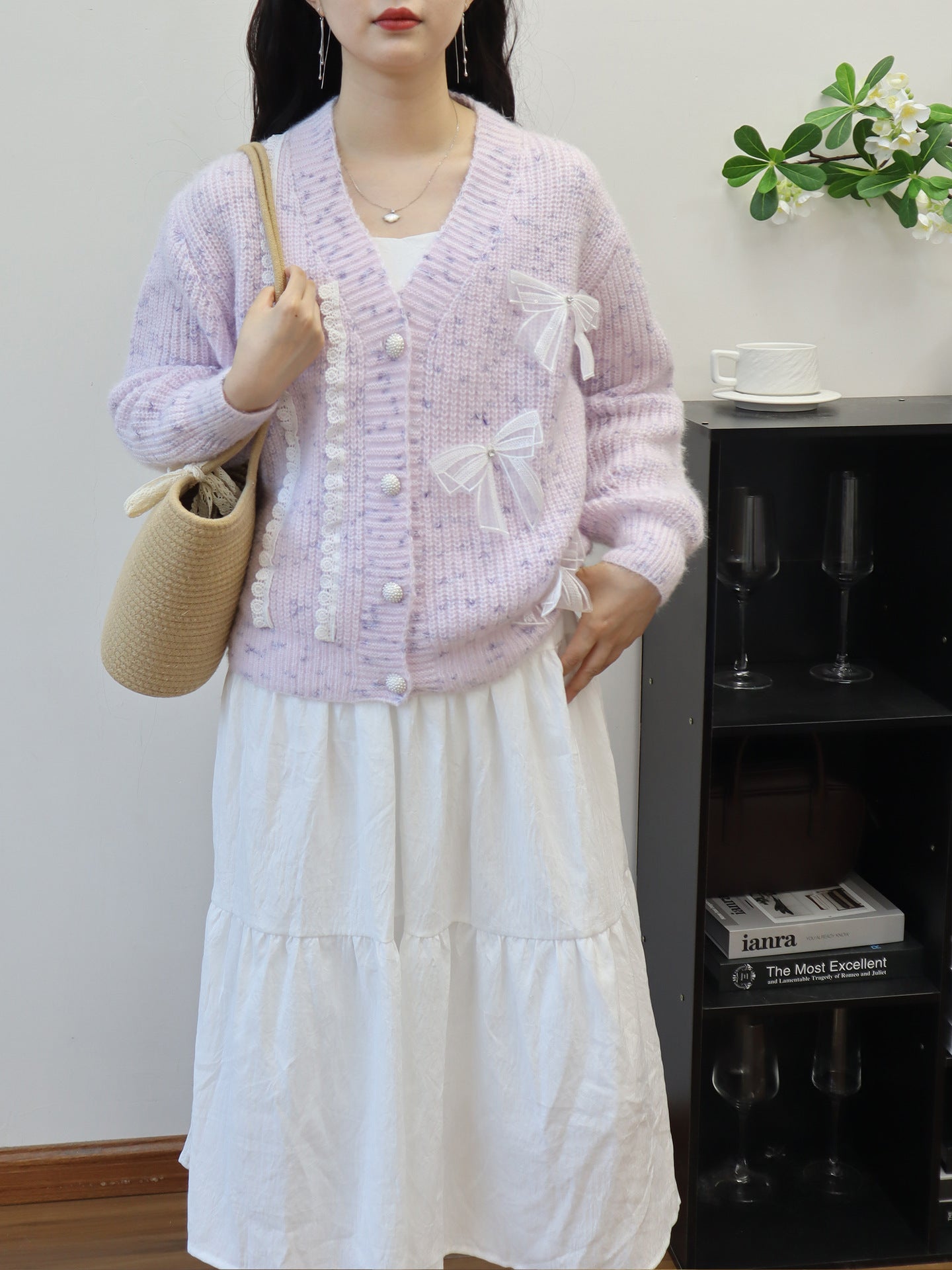 Bow Sweater design Style Knitted Cardigan 🇨🇳
