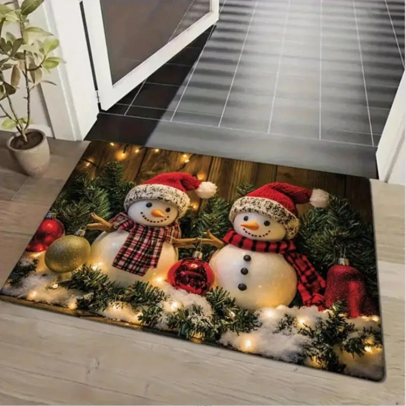 Cartoon Christmas Decorative Foot Mat Home 🇨🇳