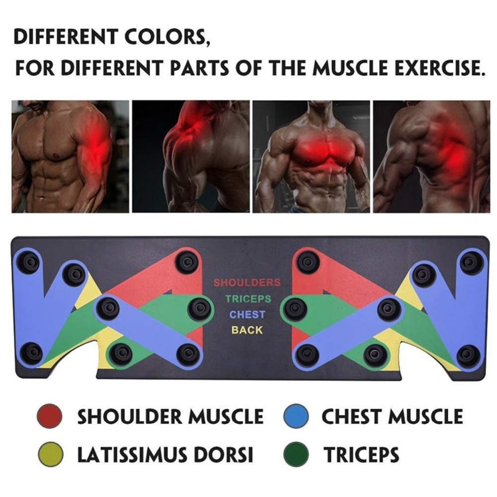 9 in 1 Push Up Rack Training Board ABS abdominal Muscle Trainer Sports Home Fitness Equipment for body Building Workout Exercise 🇨🇳