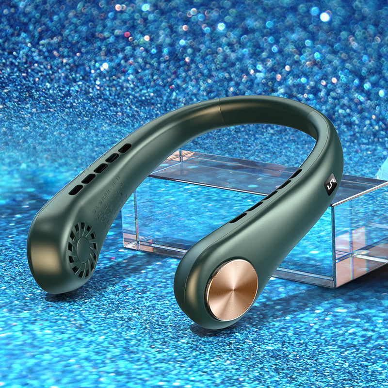 New Mini Neck Fan Portable Bladeless Hanging Neck Rechargeable Air Cooler Mini Summer Sports Fans 🇨🇳