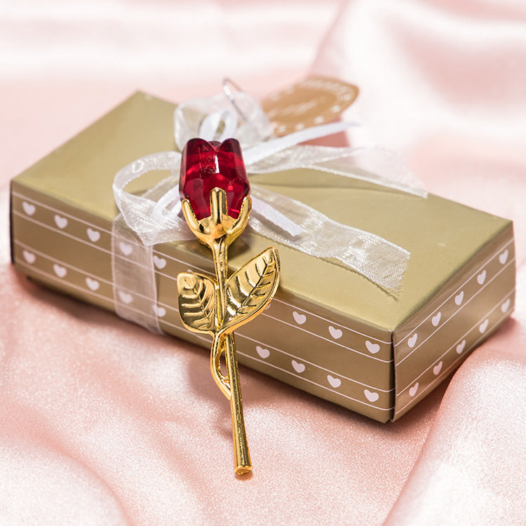 Metal Crystal Rose Decorations 🇨🇳