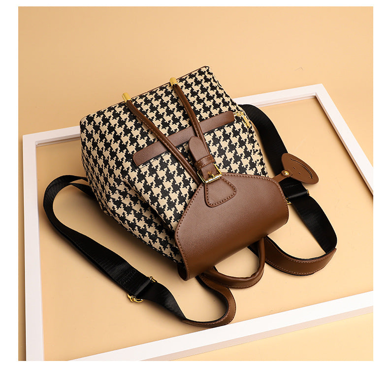 Houndstooth Backpack Women 🇨🇳