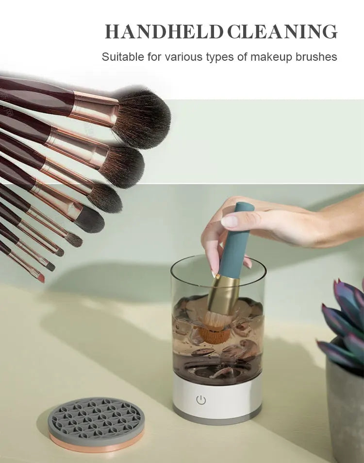 3 in 1 Automatic USB portable spinning makeup brush cleaner device 🇨🇳
