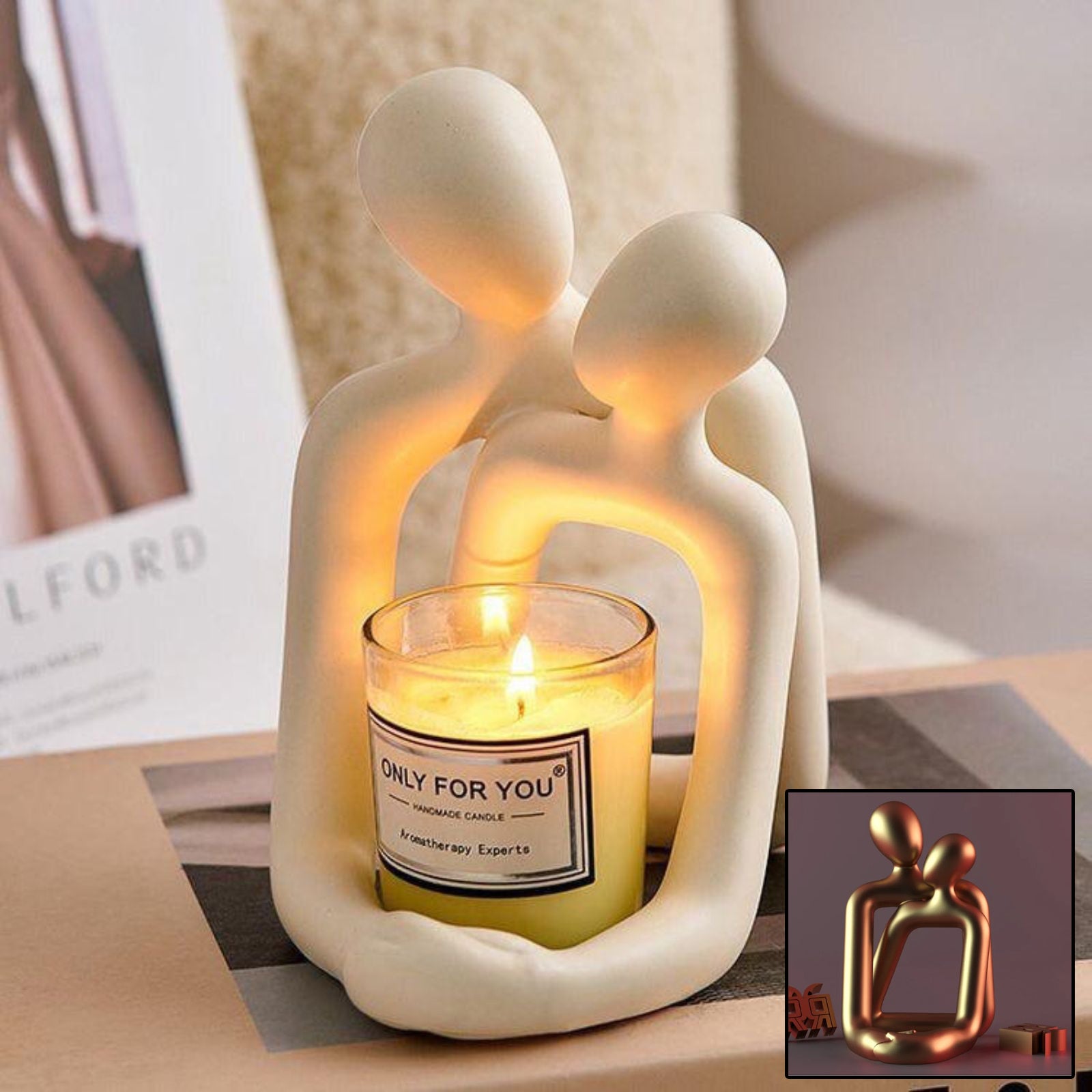 Heartwarming Loving Couple Resin Statue - A Timeless Modern Home Decor 🇨🇳