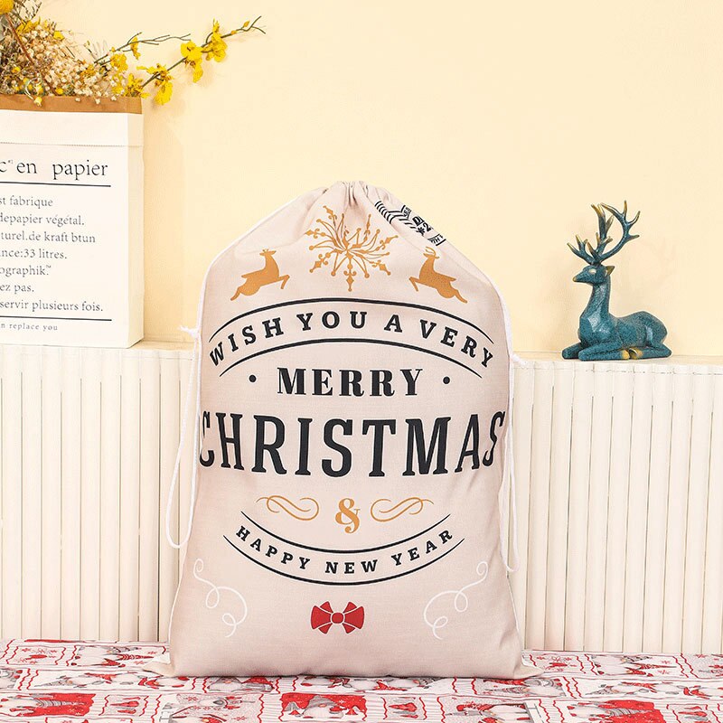 70/60CM Christmas Bag Christmas Double Drawstring Gift Bundle Bag 🇨🇳