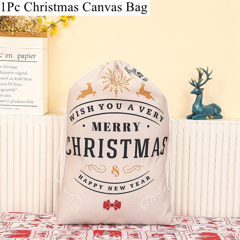 70/60CM Christmas Bag Christmas Double Drawstring Gift Bundle Bag 🇨🇳