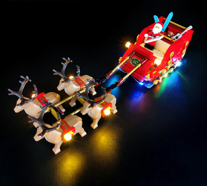Building block lighting compatible with LEGO 40499 Santa Claus reindeer sled winter LED lights 🇨🇳