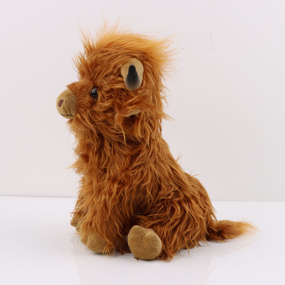 Highland Cow plush toy simulation long haired cow figurine 🇨🇳