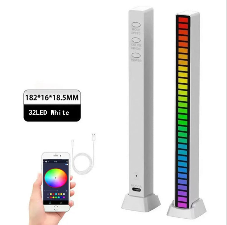 App Bluetooth Pickup Light Voice Control Creative RGB Induction Light Led Desktop Car Atmosphere Music Usb Rhythm Light Bar 🇨🇳