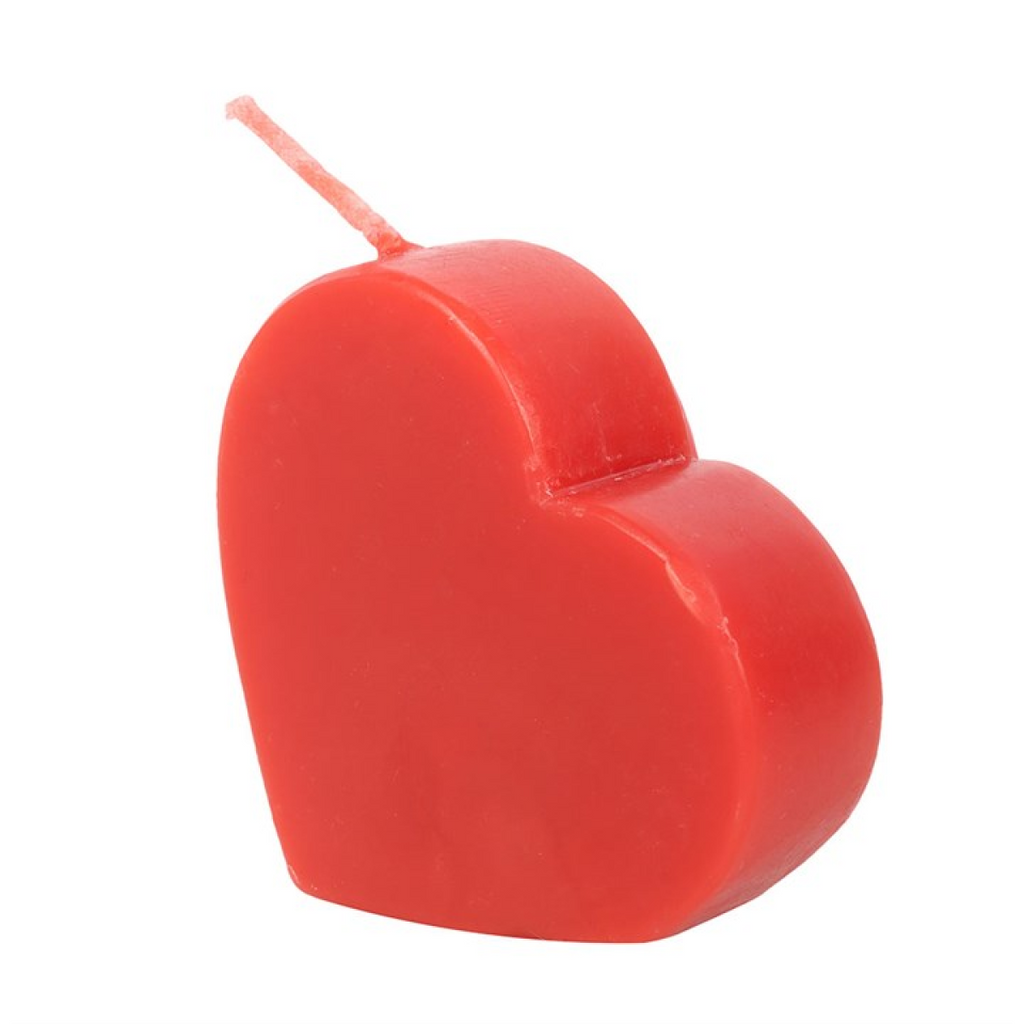 Red Love Heart Shaped Candle 🇬🇧