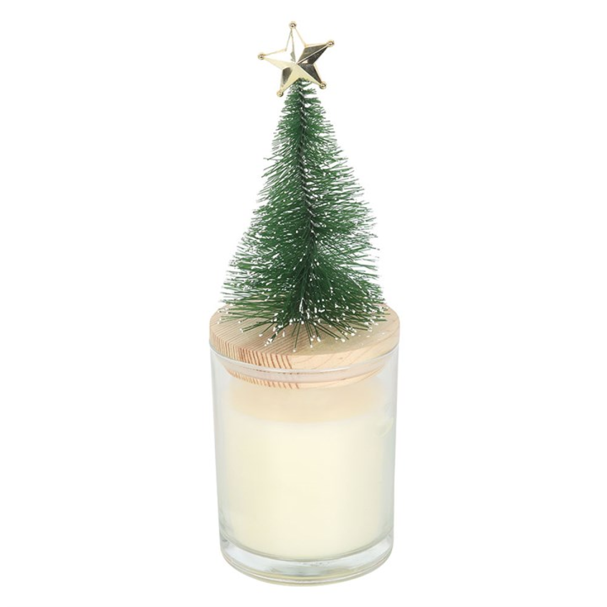 Holly Jolly Pine & Fir Glass Candle with Tree 🇬🇧