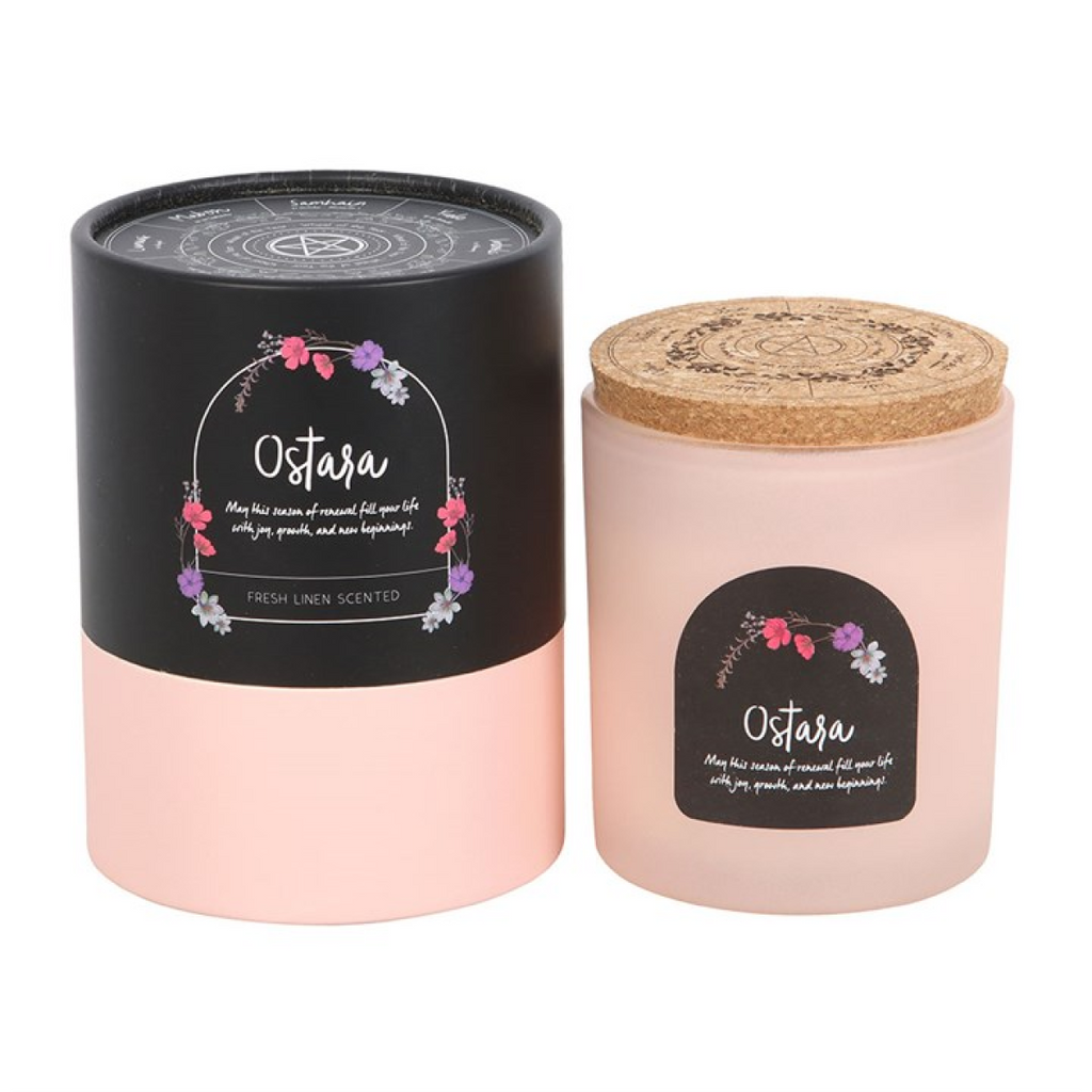 Ostara Fresh Linen Wheel of the Year Candle 🇬🇧