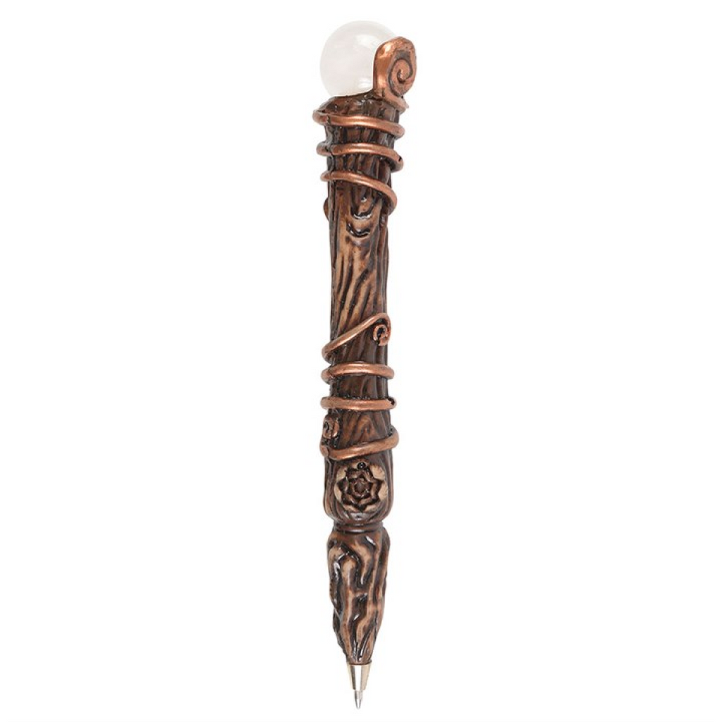 Energy Clearing Aura Quartz Crystal Wand Pen