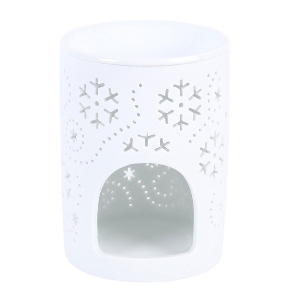 White Snowflake Cut Out Oil Burner and Wax Warmer 🇬🇧
