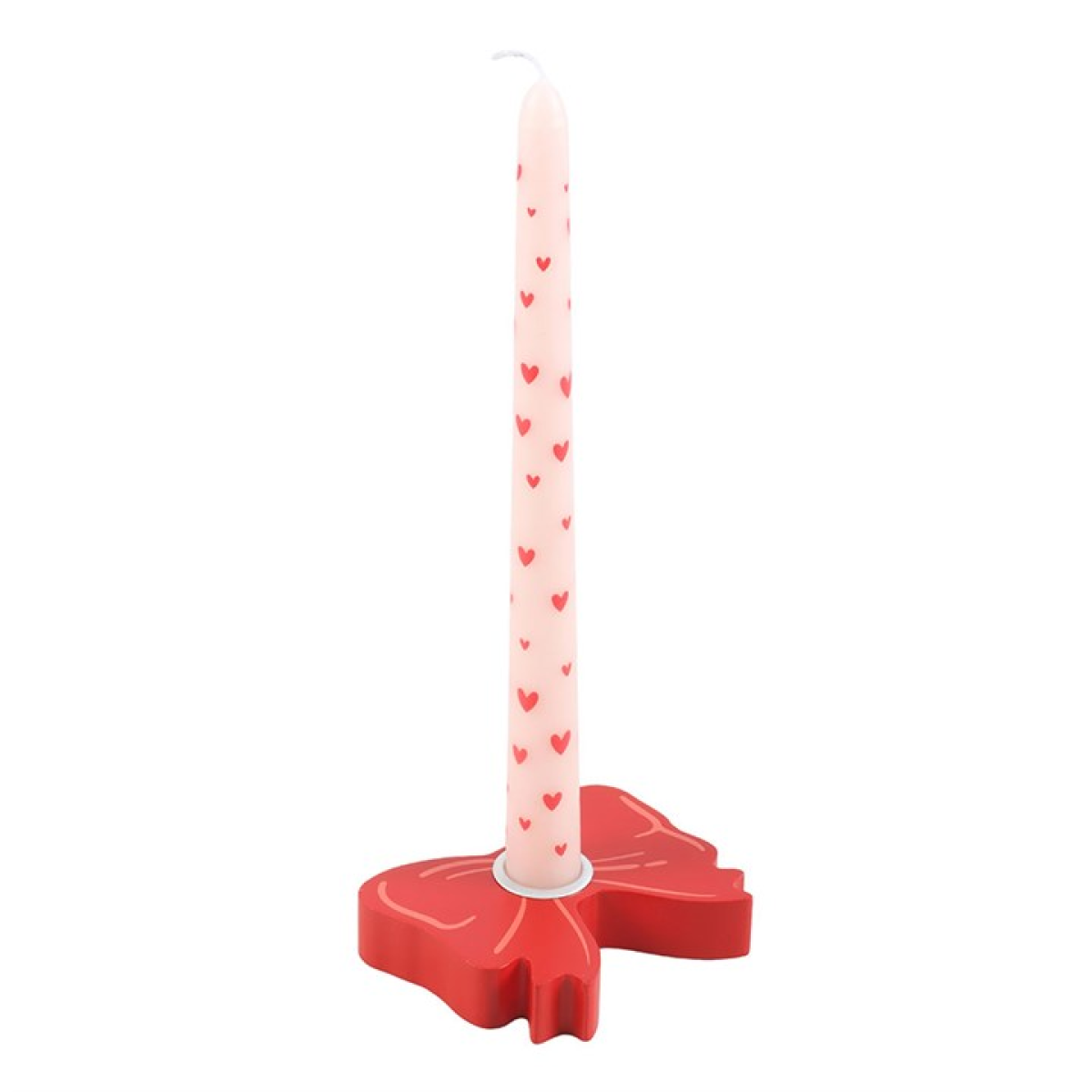 Red Bow Taper Candle Holder 🇬🇧