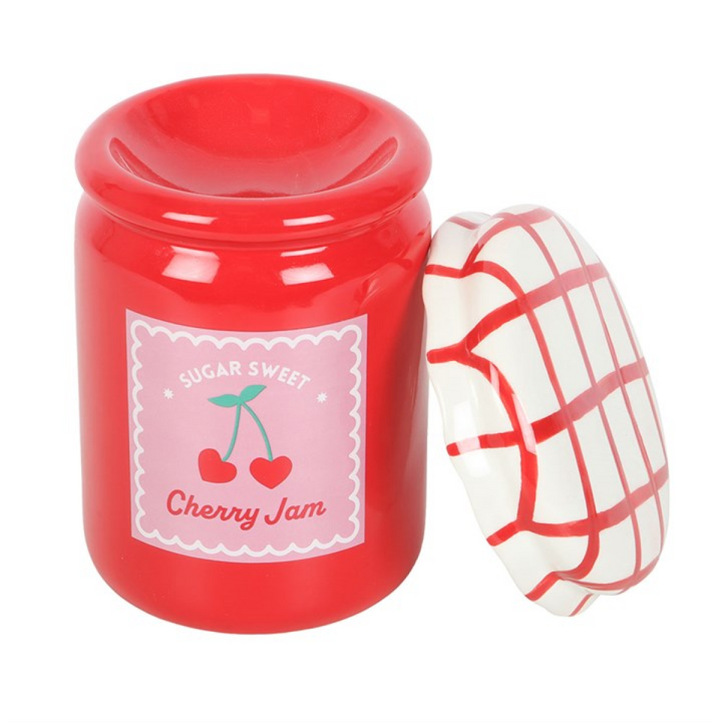 Cherry Jam Jar Oil Burner and Wax Warmer 🇬🇧