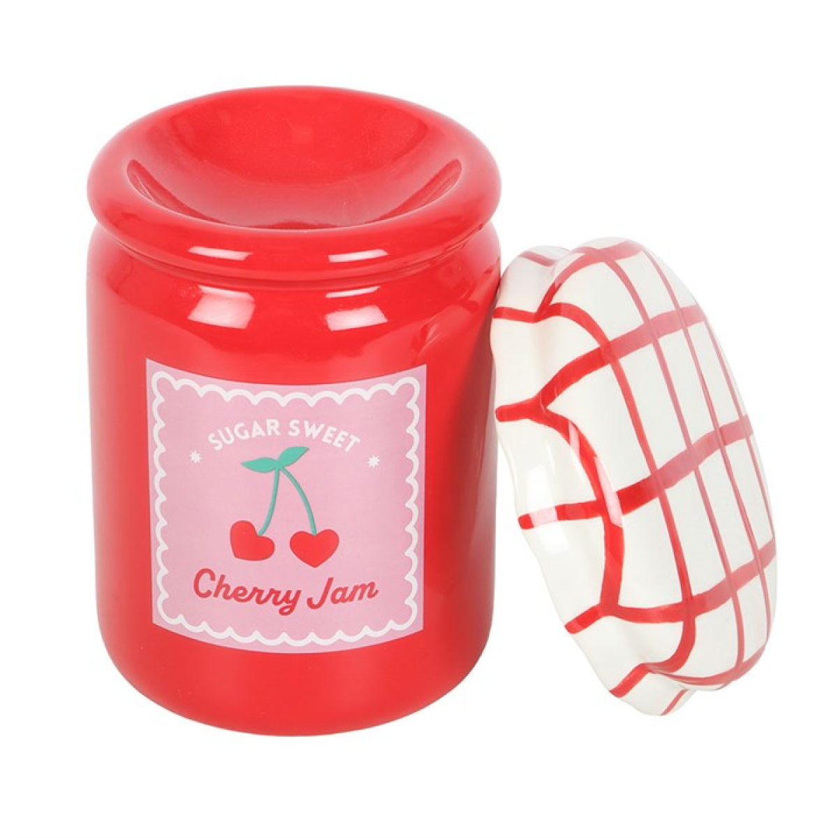 Cherry Jam Jar Oil Burner and Wax Warmer 🇬🇧